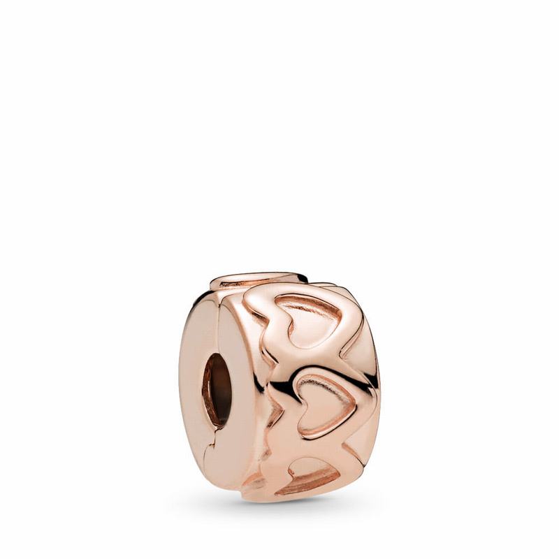 Pandora Rose™ Row Of Hearts Clip Charm Ireland - Pandora Rose - 504279XIT